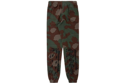 OFF WHITE CLOTHING OFF WHITE IMPRESSIONISM BLACK PRINT SWEATPANTS CAMO GREEN