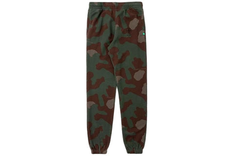 OFF WHITE CLOTHING OFF WHITE IMPRESSIONISM BLACK PRINT SWEATPANTS CAMO GREEN