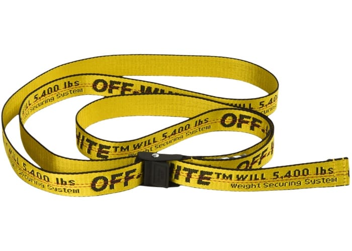 OFF WHITE ACCESSORIES OFF-WHITE INDUSTRIAL BELT YELLOW YELLOW