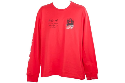OFF WHITE CLOTHING OFF WHITE MONA LISA LONG SLEEVE RED