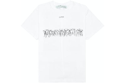 OFF WHITE CLOTHING OFF WHITE FUTURE ATOMS WHITE MULTI COLOUR ARROW TEE