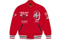 OVO CLOTHING OVO X NBA CHICAGO BULLS VARSITY JACKET RED