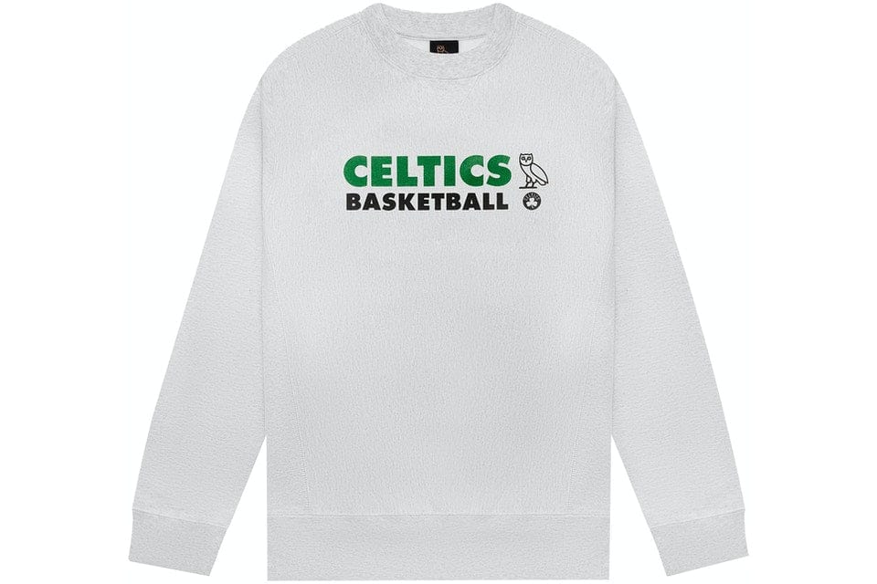 OVO CLOTHING OVO X NBA CREWNECK HEATHER GREY BOSTON CELTICS MbuR2ZxeU