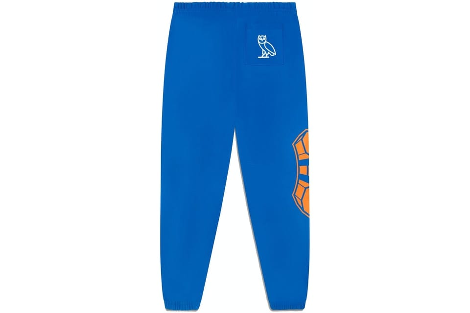 OVO CLOTHING OVO X NBA NEW YORK KNICKS SWEATPANTS BLUE