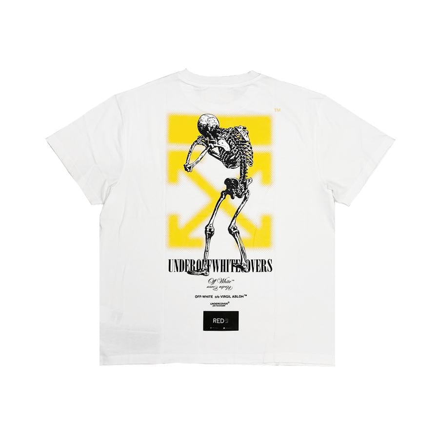 OFF WHITE CLOTHING OFF WHITE UNDERCOVER SKELETON DART T-SHIRT WHITE
