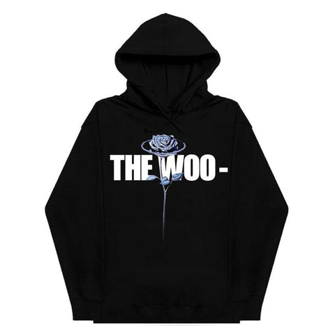 VLONE CLOTHING POP SMOKE X VLONE THE WOO HOODIE BLACK
