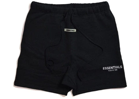 ESSENTIALS CLOTHING ESSENTIALS FOG SWEAT SHORTS BLACK ESSENTIALSHORTS