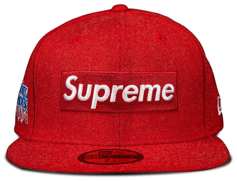 SUPREME ACCESSORIES SUPREME WORLD FAMOUS BOX LOGO NEW ERA HAT RED