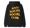 ANTI SOCIAL SOCIAL CLUB CLOTHING ANTI SOCIAL SOCIAL CLUB BLACK / YELLOW HOODIE