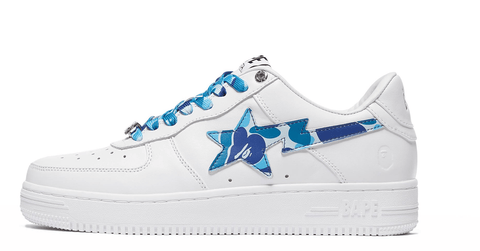 BAPE SHOES BAPESTA ABC CAMO BLUE