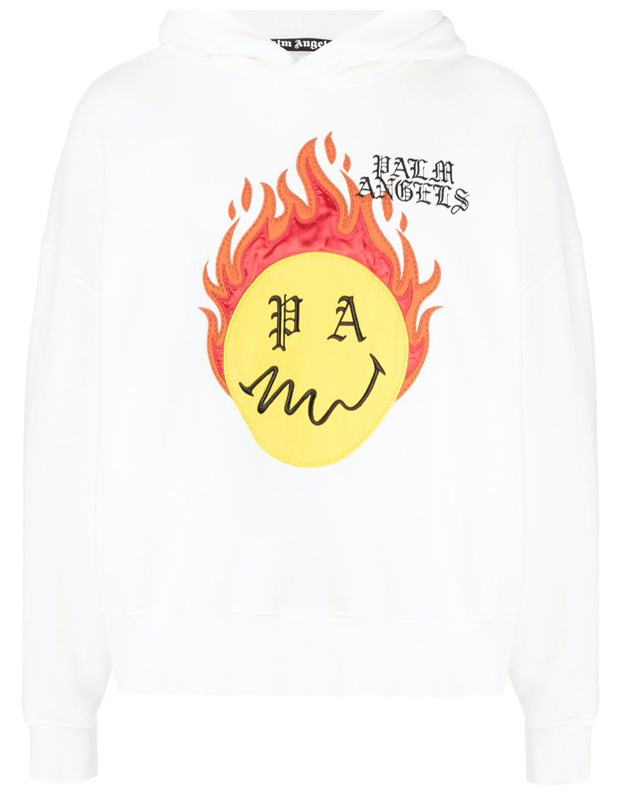 PALM ANGELS CLOTHING PALM ANGELS WHITE HOODIE