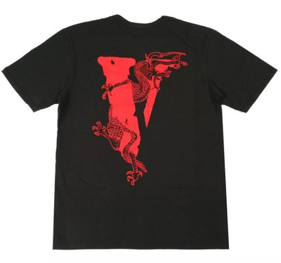 VLONE CLOTHING VLONE X CLOT STAPLE TEE BLACK / RED