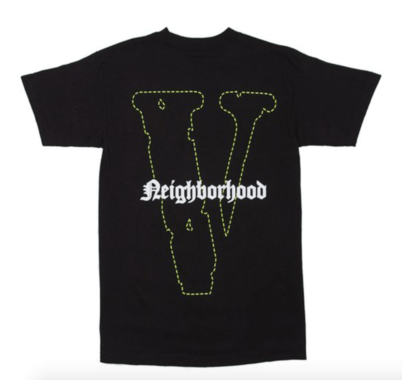 VLONE CLOTHING VLONE X NEIGHBORHOOD SKULL TEE BLACK / GREEN