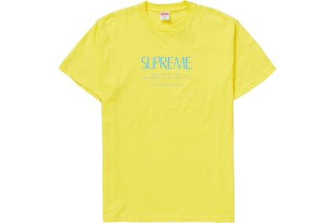 SUPREME CLOTHING SUPREME ANNO DOMINI TEE YELLOW