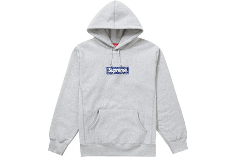 SUPREME CLOTHING SUPREME BANDANA BOX LOGO HOODIE HEATHER GREY 0H5Jb31J5