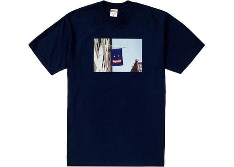 Supreme Clothing SUPREME BANNER TEE NAVY