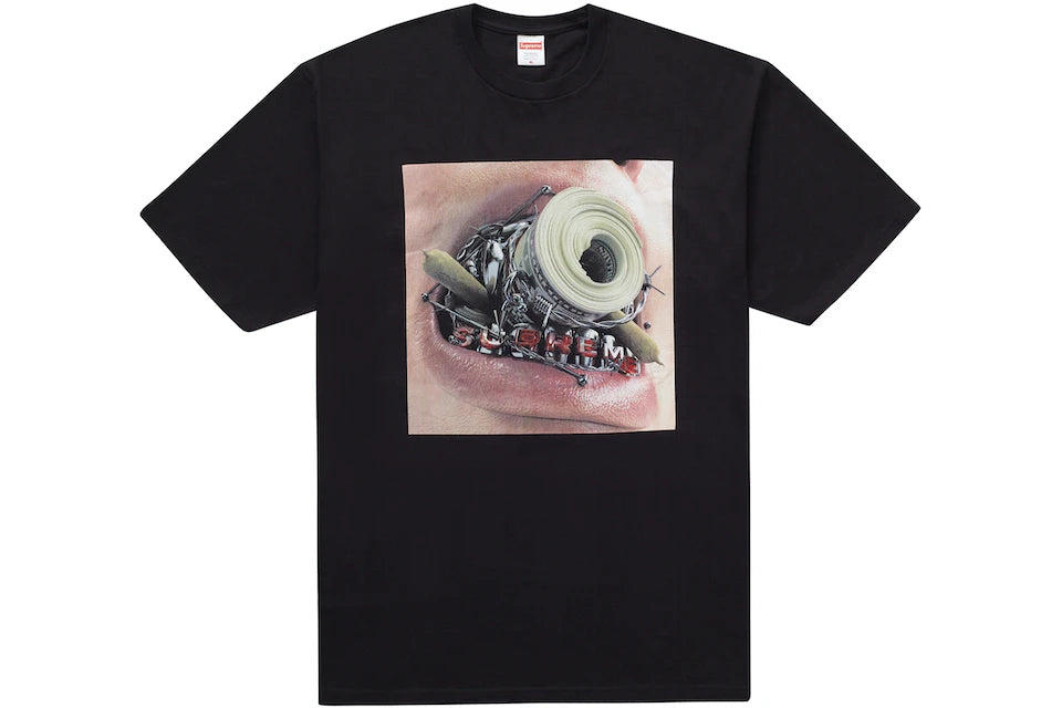 TEE-SHIRT SUPREME BRACES NOIR