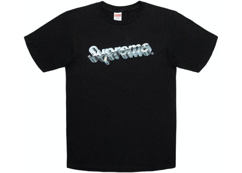 SUPREME CLOTHING SUPREME CHROME LOGO TEE BLACK