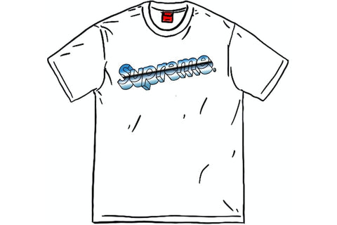 SUPREME CLOTHING SUPREME CHROME LOGO TEE WHITE gKsHmzlAK