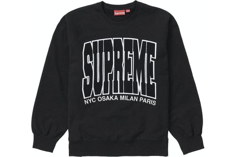SUPREME CLOTHING SUPREME CITIES ARC CREWNECK BLACK