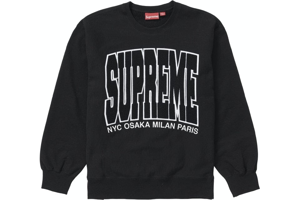 VÊTEMENTS SUPREME SUPREME CITIES ARC CREWNECK NOIR