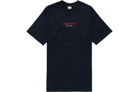 SUPREME CLOTHING SUPREME CLASSIC LOGO TEE NAVY