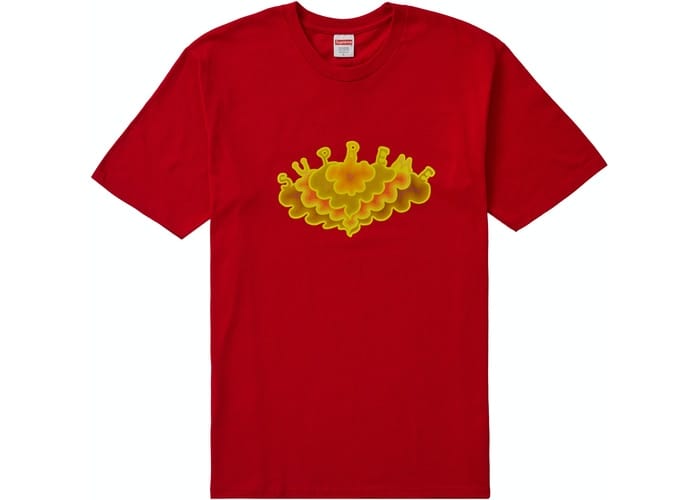 SUPREME CLOTHING SUPREME CLOUD TEE RED 7SiK-mAHd