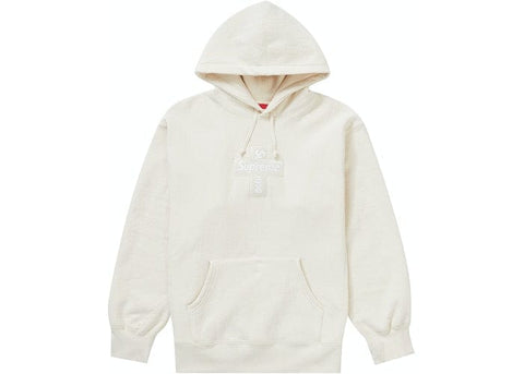 SUPREME CLOTHING SUPREME CROSS BOX LOGO HOODIE NATURAL