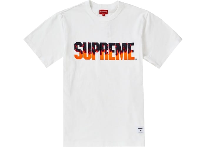 Supreme Clothing FLAME S/S TOP WHITE