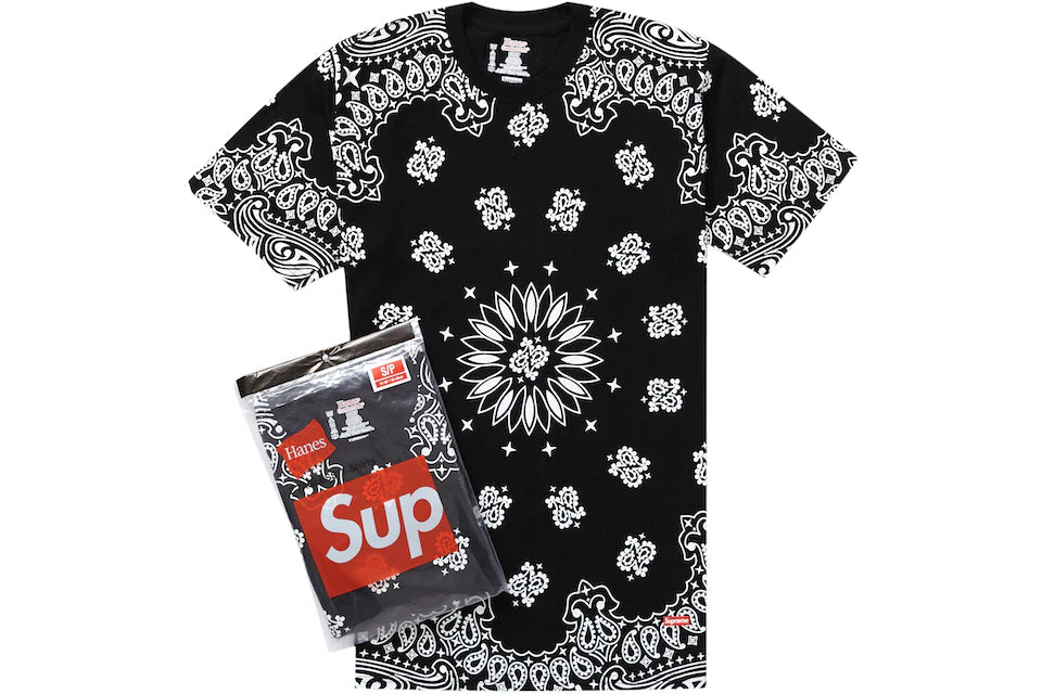 HANES BANDANA TEE SUPREME NOIR (2 PACKS)