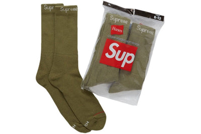 SUPREME CLOTHING SUPREME SOCKS OLIVE