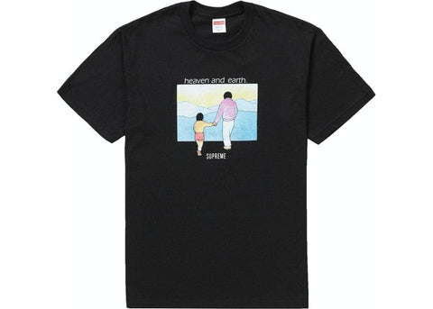 SUPREME CLOTHING SUPREME HEAVEN AND EARTH TEE BLACK SUP-HEAETBK