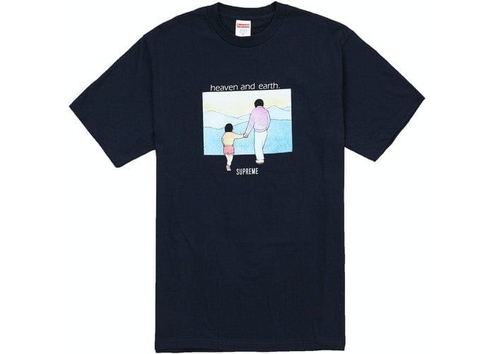 Supreme clothing SUPREME HEAVEN AND EARTH TEE NAVY