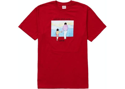 SUPREME CLOTHING SUPREME HEAVEN AND EARTH TEE RED
