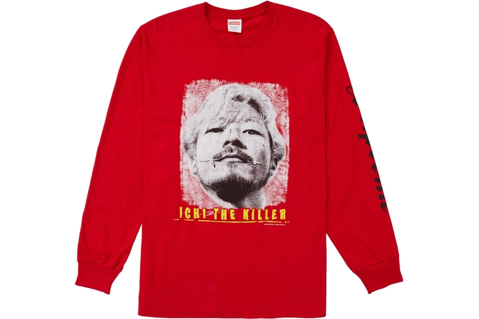 SUPREME CLOTHING SUPREME ICHI THE KLLER LONG SLEEVE RED 7-pt7Ylpe
