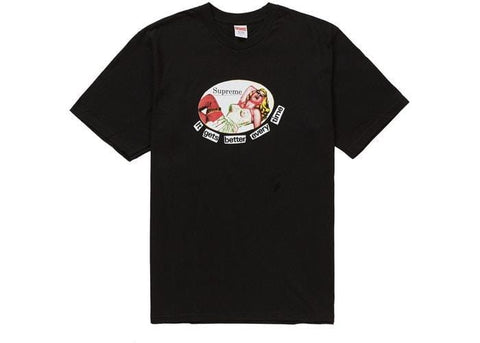 Supreme Clothing SUPREME IT GETS BETTER EVERY TIME TEE BLACK