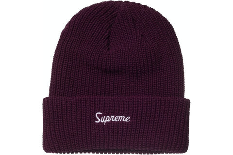 SUPREME ACCESSORIES SUPREME LOOSE GAUGE BEANIE EGGPLANT 4oT-3NV5q