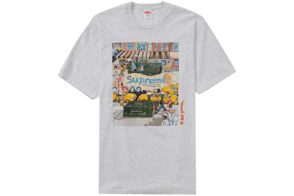 SUPREME CLOTHING SUPREME MANHATTAN TEE ASH GREY