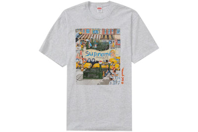 SUPREME CLOTHING SUPREME MANHATTAN TEE ASH GREY