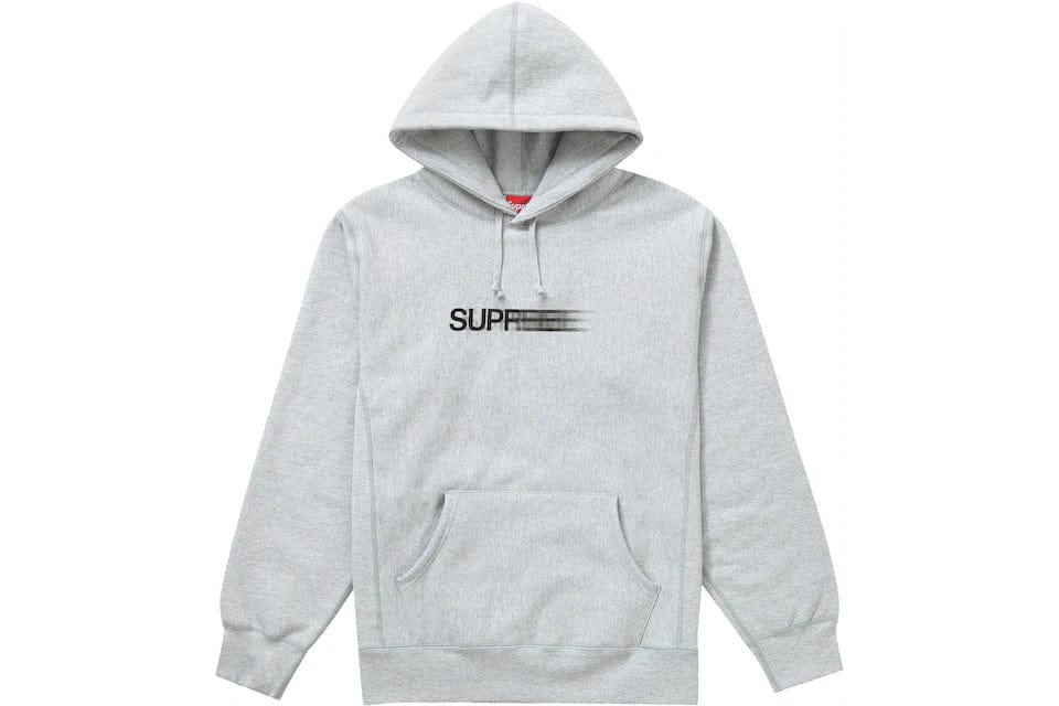 SUPREME CLOTHING SUPREME MOTION LOGO HOODIE GREY