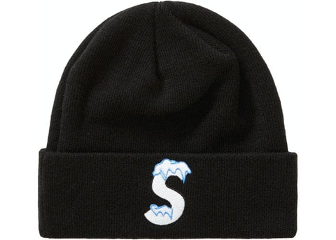 SUPREME ACCESSORIES SUPREME NEW ERA S LOGO BEANIE BLACK