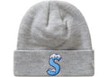 SUPREME ACCESSORIES SUPREME NEW ERA S LOGO BEANIE FW20 GREY