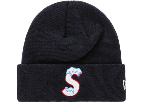 SUPREME ACCESSORIES SUPREME NEW ERA S LOGO BEANIE FW20 NAVY