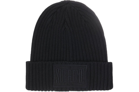 SUPREME OVERDYED PATCH BEANIE BLACK