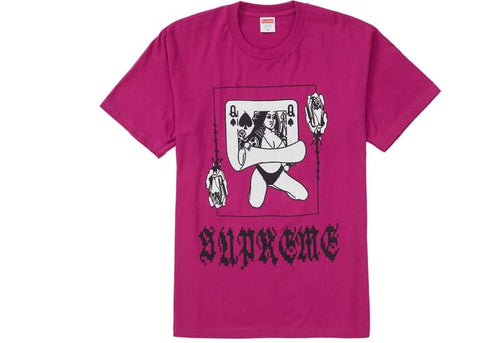 Supreme Clothing SUPREME QUEEN TEE MAGENTA