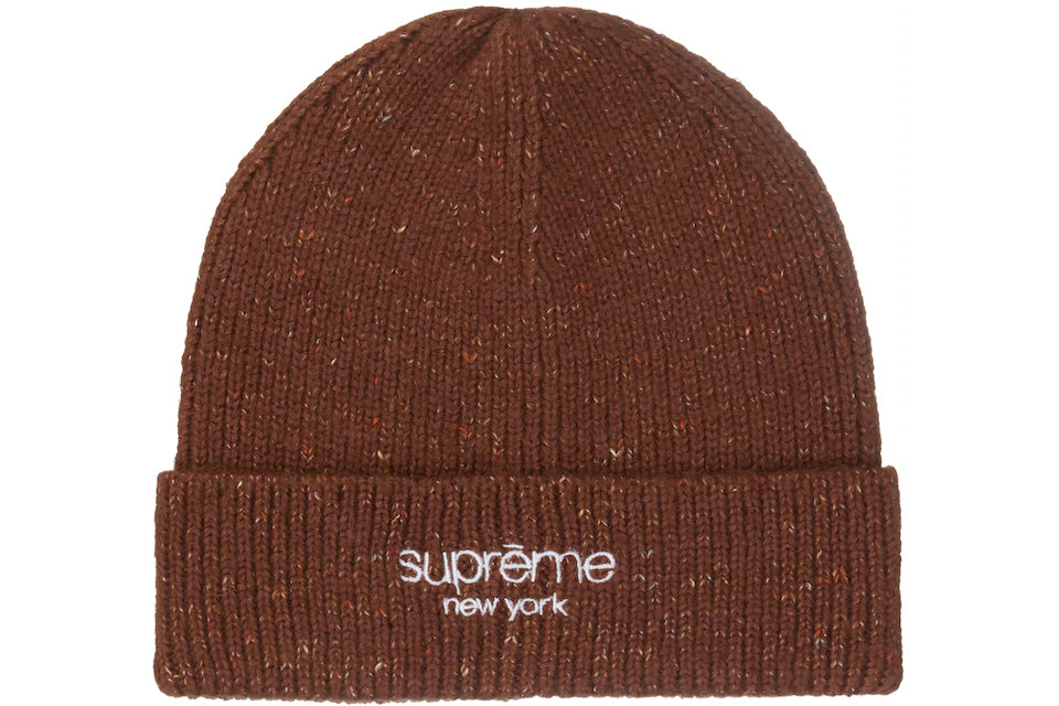 SUPREME RAINBOW SPECKLE BEANIE BROWN