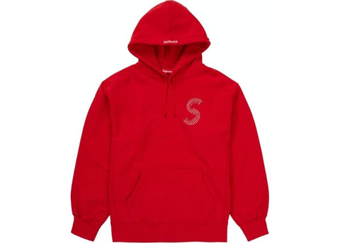 SUPREME CLOTHING SUPREME S LOGO HOODED SWEATSHIRT RED