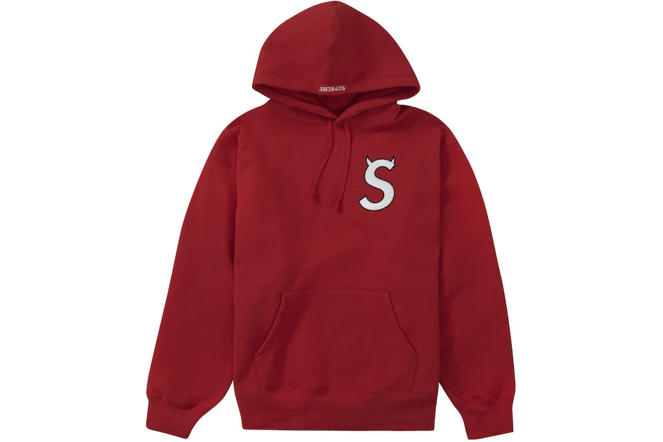 SUPREME S LOGO HOODIE FW22 RED
