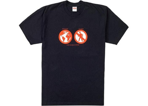 Supreme Clothing SUPREME SAVE THE PLANET TEE BLACK