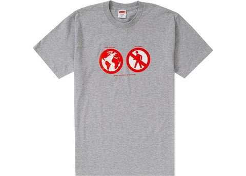 Supreme CLOTHING SUPREME SAVE THE PLANET TEE GREY